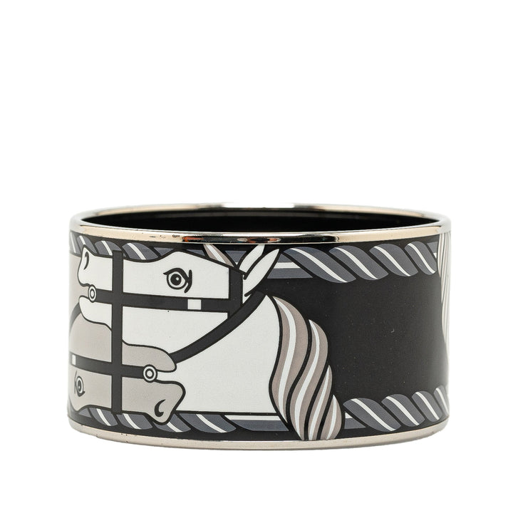Top quality Hermes Extra Wide Enamel Quadridge Bangle Costume Bracelet