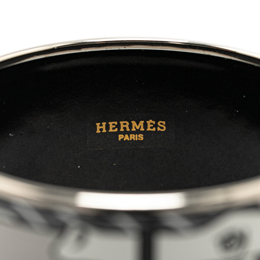 Top quality Hermes Extra Wide Enamel Quadridge Bangle Costume Bracelet