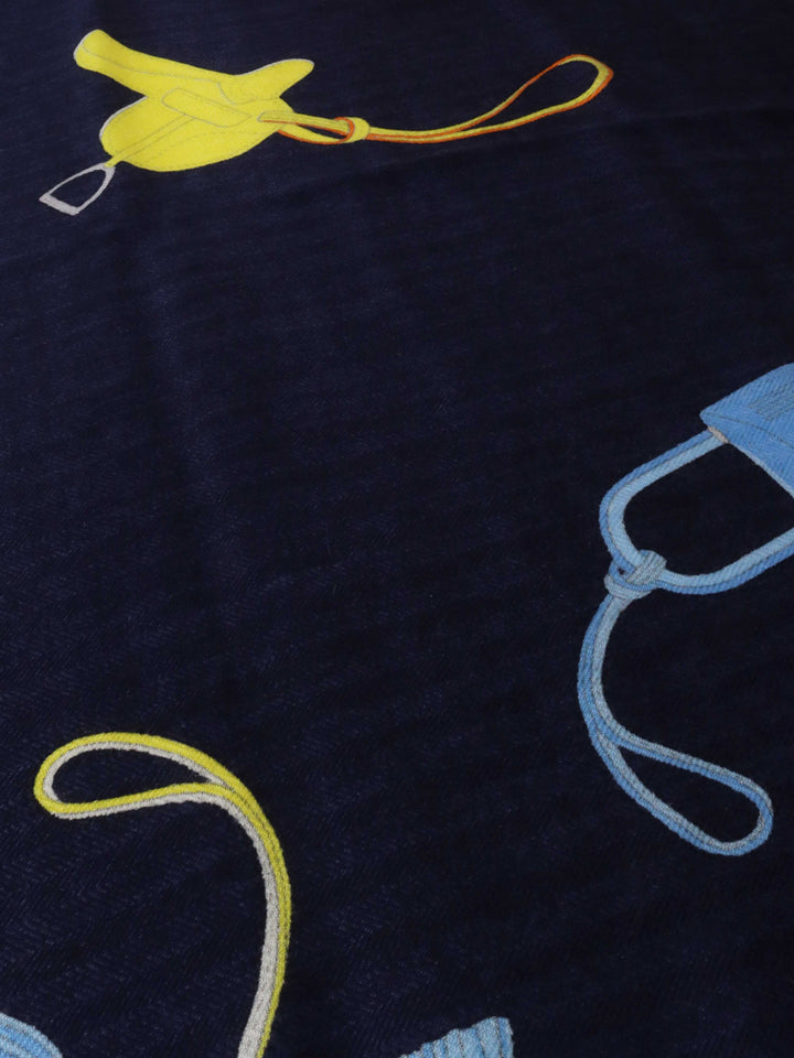 Hermes Et Gris Gris Cashmere Scarf.