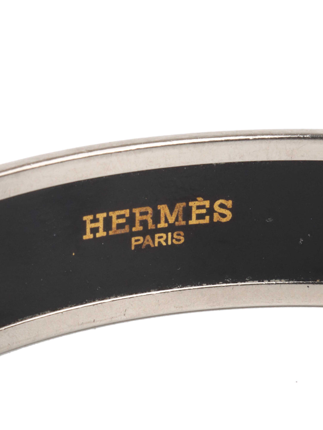 Hermes Narrow White Bangle.