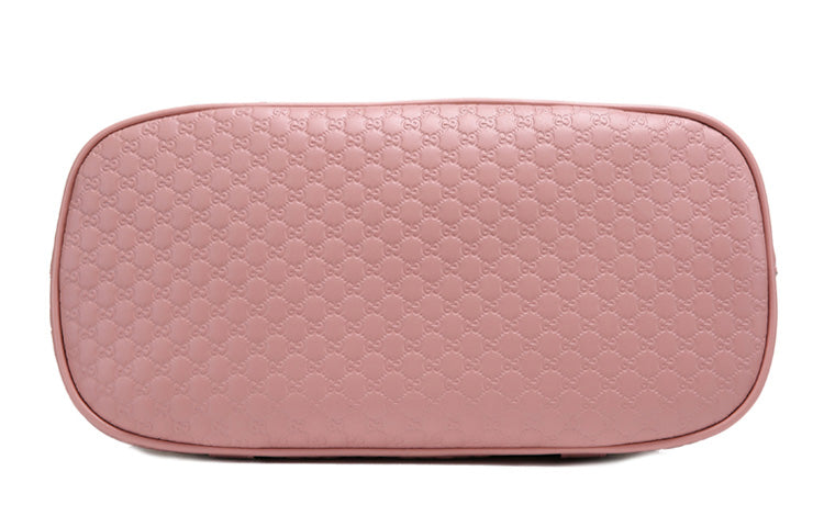 GUCCI Cowhide Old Flower Logo Embossing Single-Shoulder Bag Medium Pink 449663-BMJ1G-5806