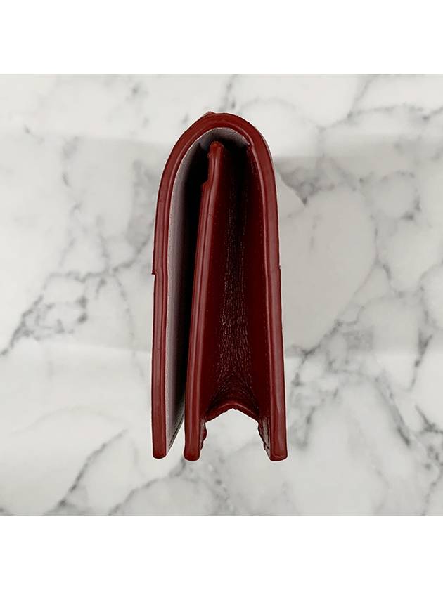 Bottega veneta Cassette Business Card Wallet Dark Red