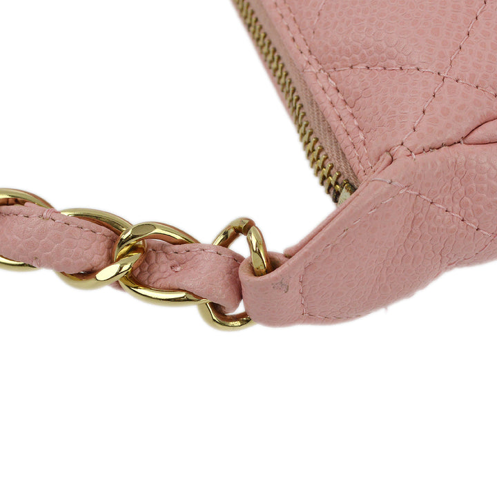 Top Quality Chanel Pink Caviar Hobo Chain Handbag