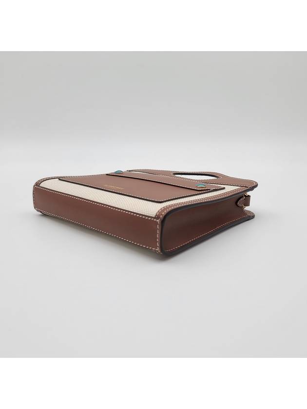 Burberry Pocket Logo Canvas Cross Bag Brown
