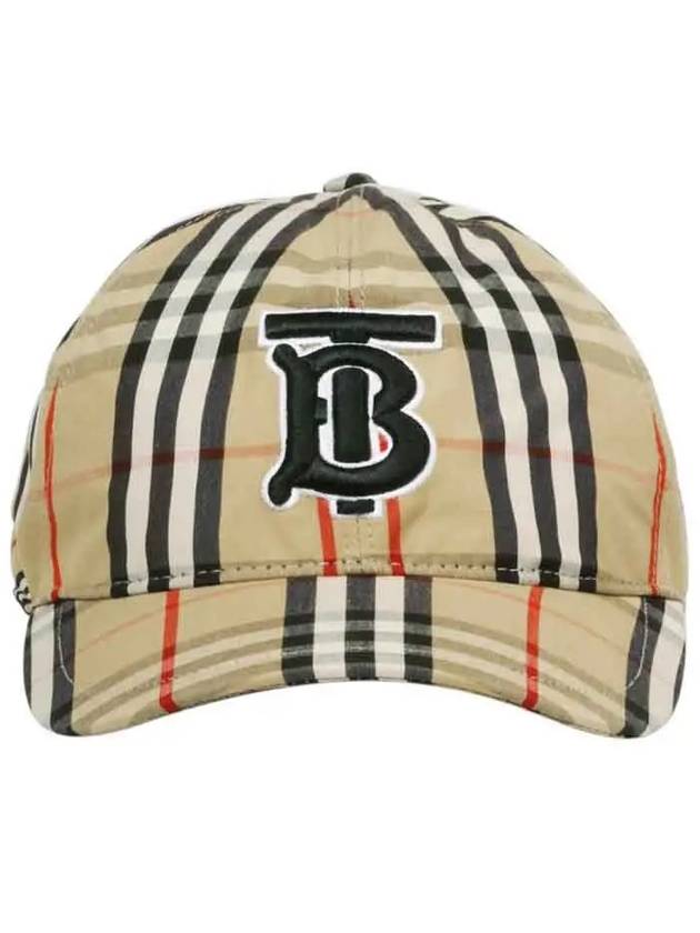 Burberry Vintage Check Motif Ball Cap Beige