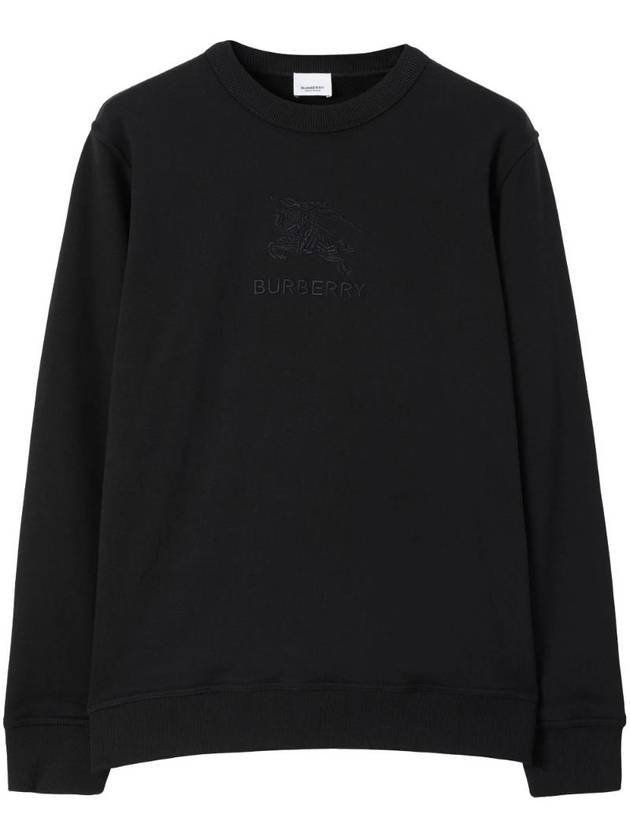 Burberry Embroidered EKD Logo Cotton Sweatshirt Black