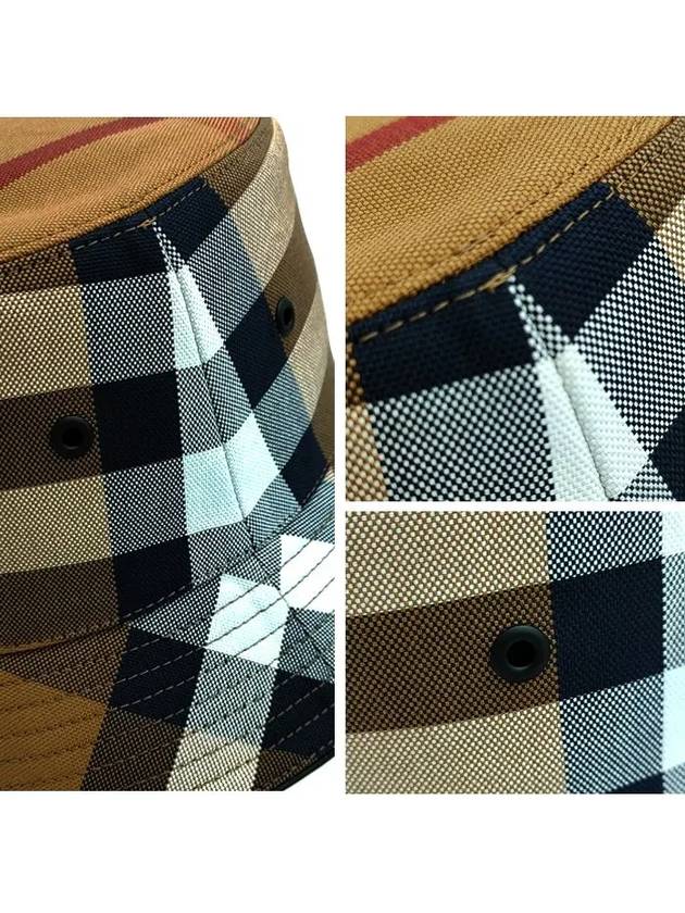 Burberry Checked Cotton Bucket Hat Brown