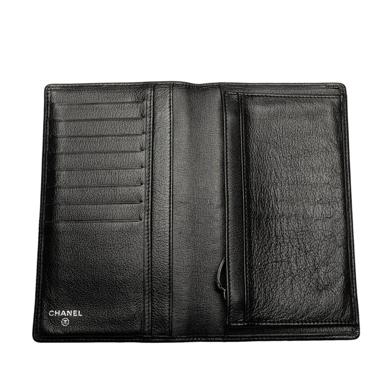 Top Quality Chanel Coca-Cola Jacket Motif Long Wallet Black Leather Lady Chanel