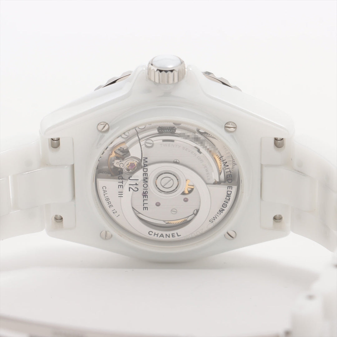 Top Quality Chanel Mademoiselle J12 Lapauza H7481 SSCE AT White