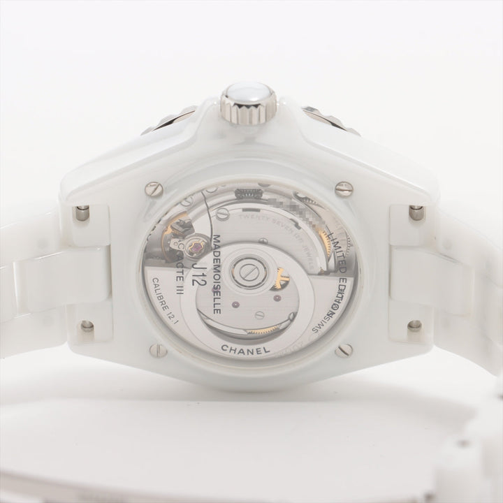 Top Quality Chanel Mademoiselle J12 Lapauza H7481 SSCE AT White