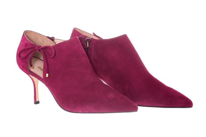 Stuart Weitzman Burgundy Suede Booties SZ 9