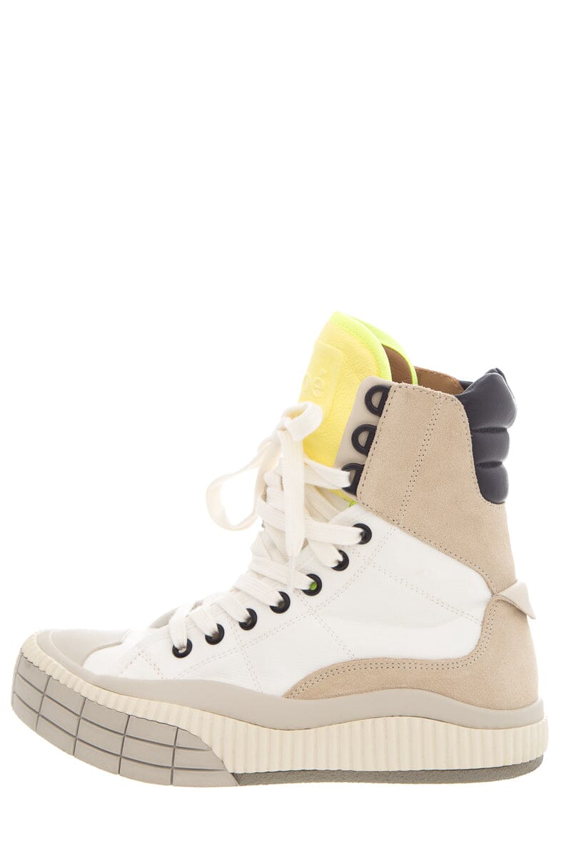 Chloe Beige Clint High Top Sneakers SZ 36