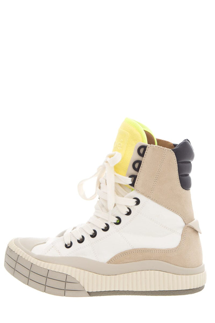 Chloe Beige Clint High Top Sneakers SZ 36