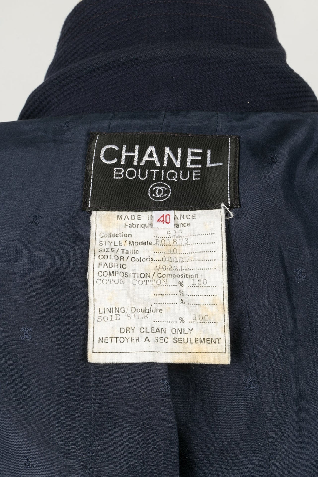 Ensemble Top Quality Chanel Printemps 1993