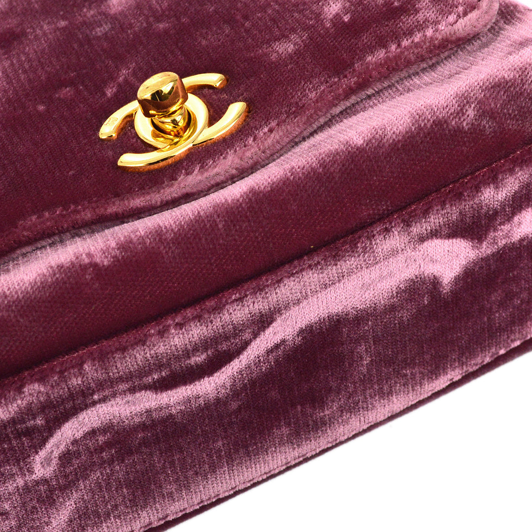 Top Quality Chanel 1994-1996 Pink Velvet Evening Bag