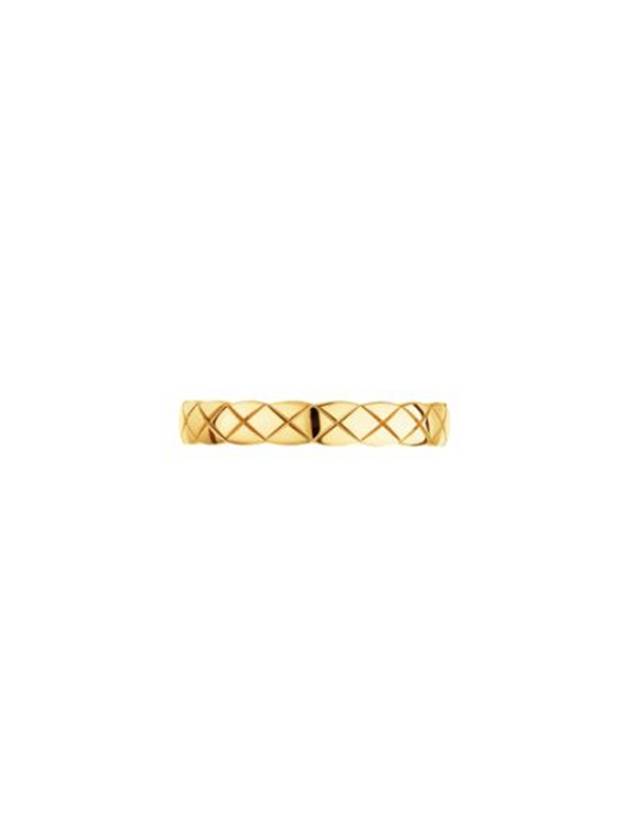 Coco Crush Quilted Motif Mini 18K Ring Gold Chanel