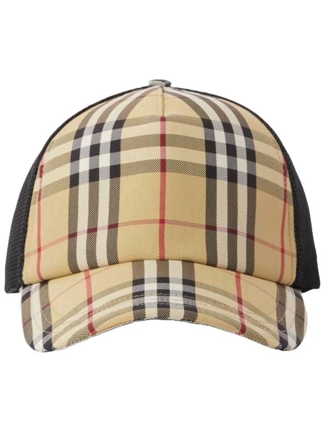 Burberry Check Mesh Ball Cap Beige