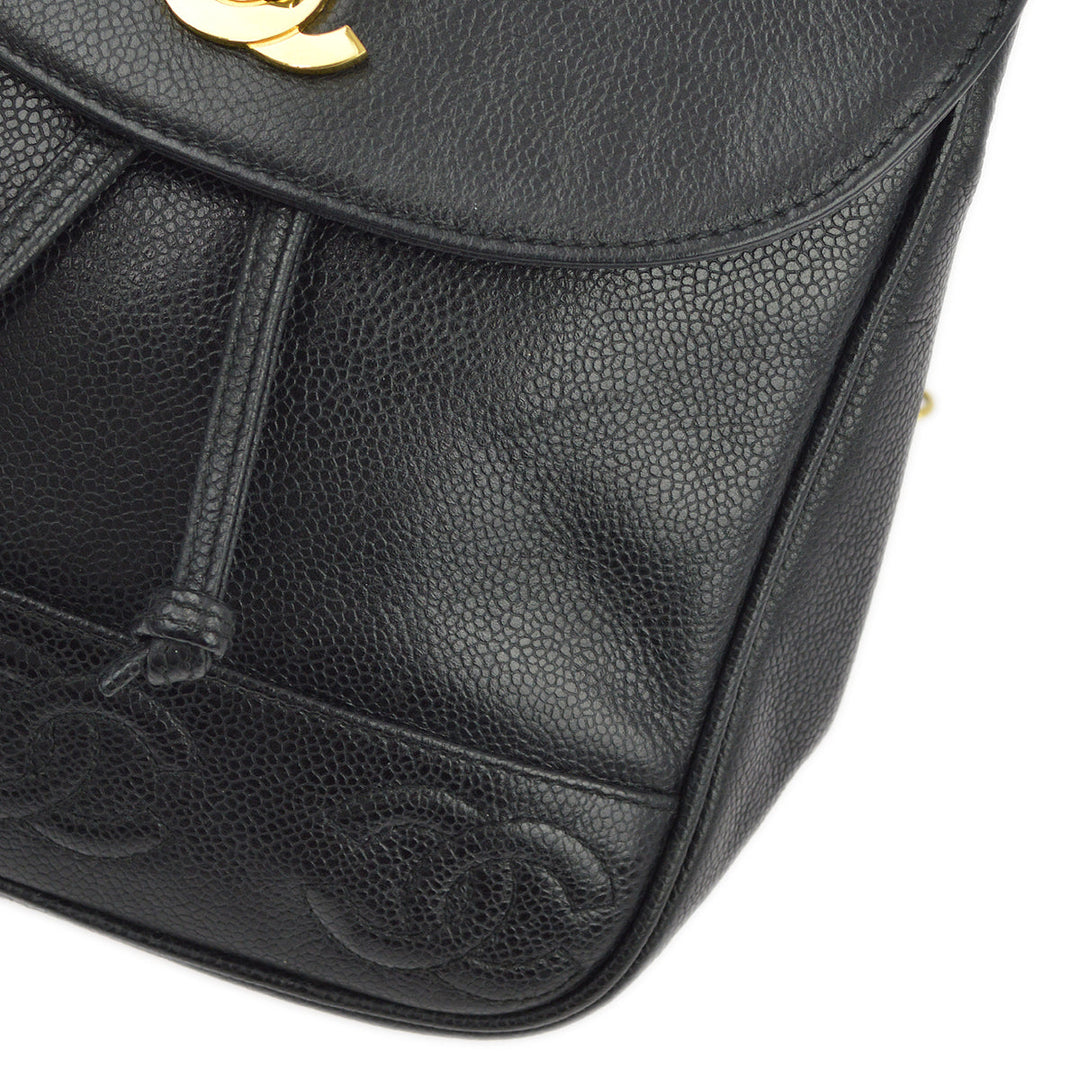 Top Quality Chanel Black Caviar Triple CC Backpack