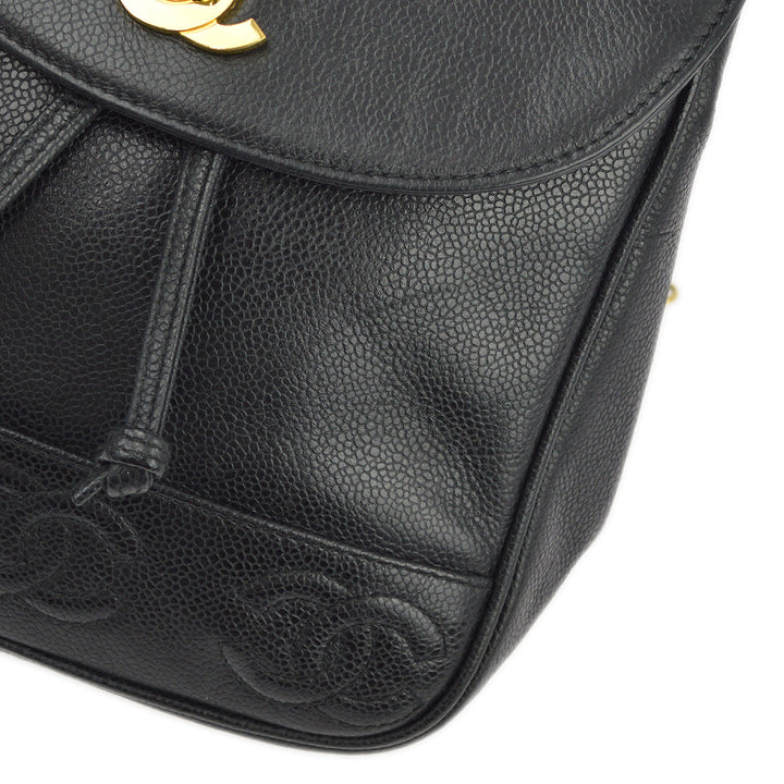 Top Quality Chanel Black Caviar Triple CC Backpack