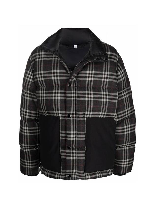 Burberry Checked Wool Down Padding Grey