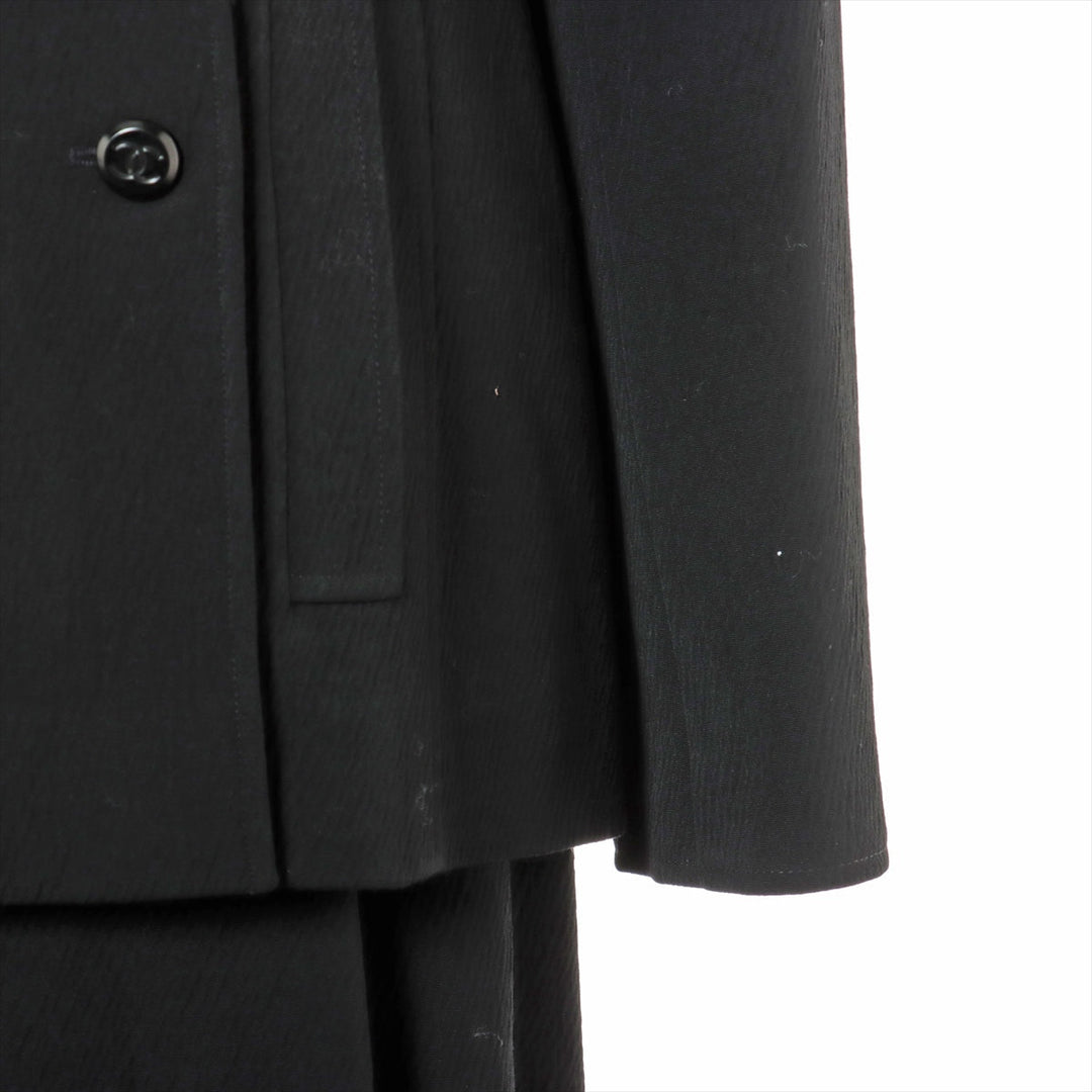 Top Quality Chanel Coconut Button 98A Wool Setup 38  Black P11490