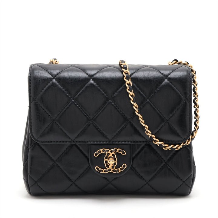 Top Quality Chanel Matrasse Single Flap Single Chain Bag Black