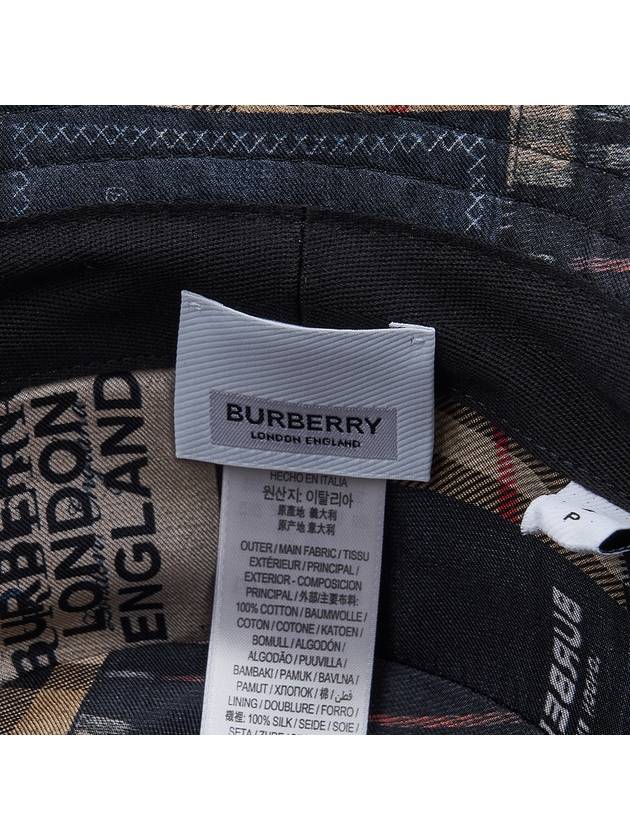 Burberry Embroidered Logo Cotton Gabardine Bucket Hat Honey