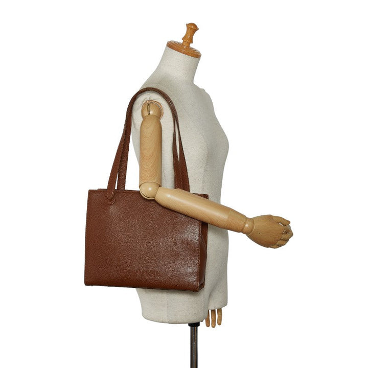 Top Quality Chanel logo toast bag brown leather ladies Top Quality Chanel toast bag