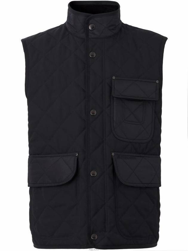 Burberry Diamond Quilted Thermoregulated Vest Black