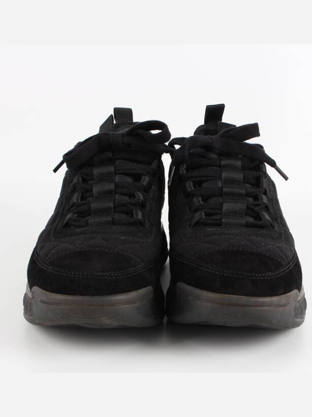 Mixed fiber black quilted gold sneakers 39 260 Chanel