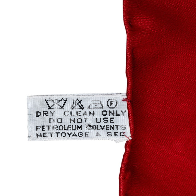 Top Quality Chanel Vintage Silk Scarf Red Flap Bag Motifs