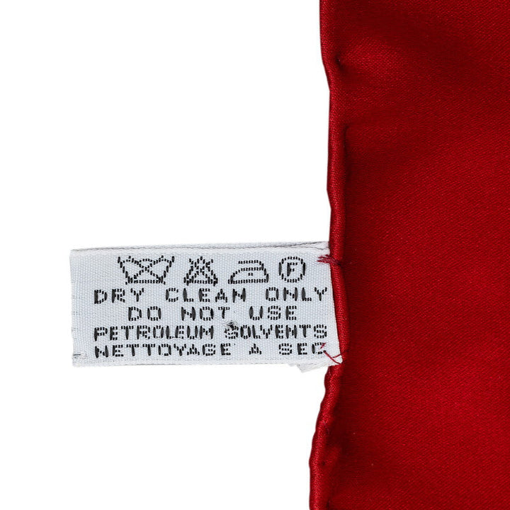 Top Quality Chanel Vintage Silk Scarf Red Flap Bag Motifs