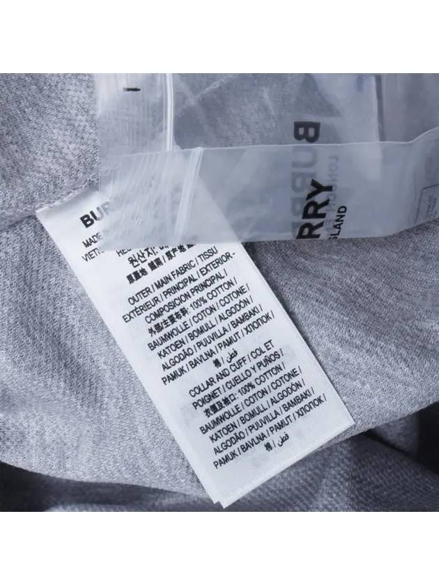 Burberry Men's Monogram Logo Polo Shirt Grey