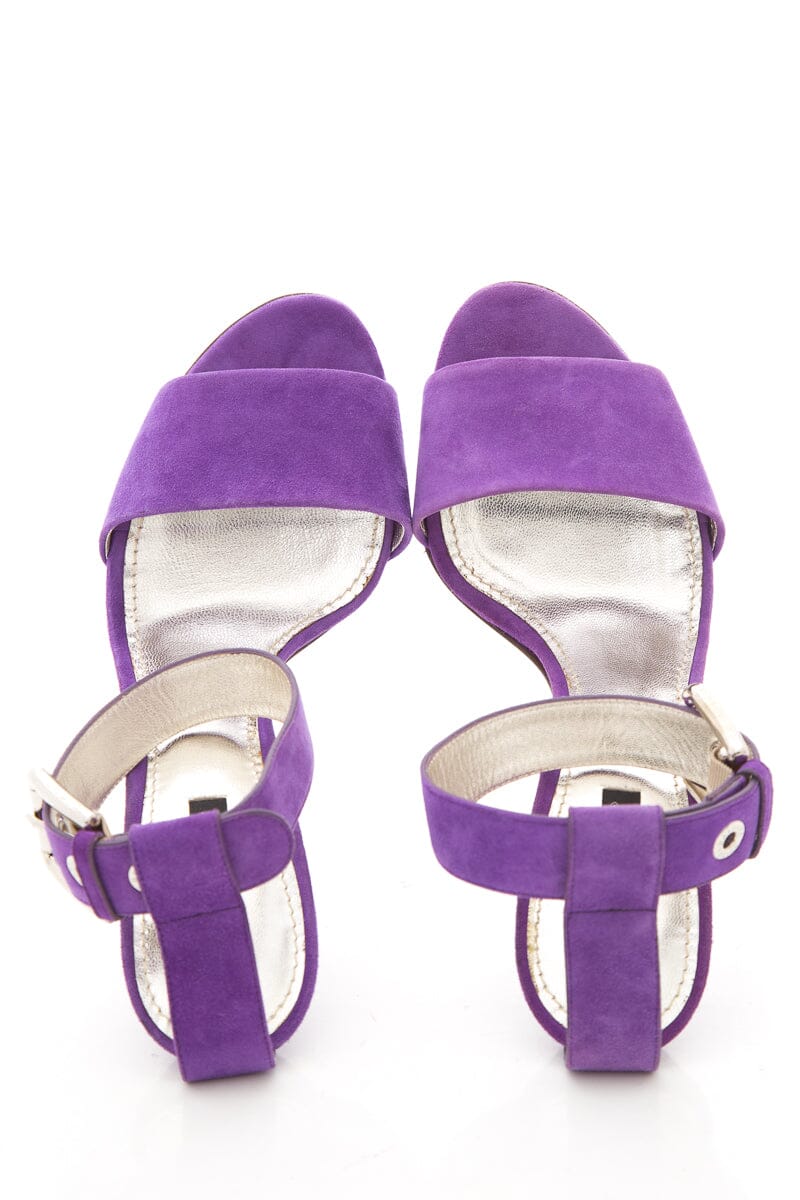 Dolce & Gabbana Purple Suede High Heel Sandal SZ 39