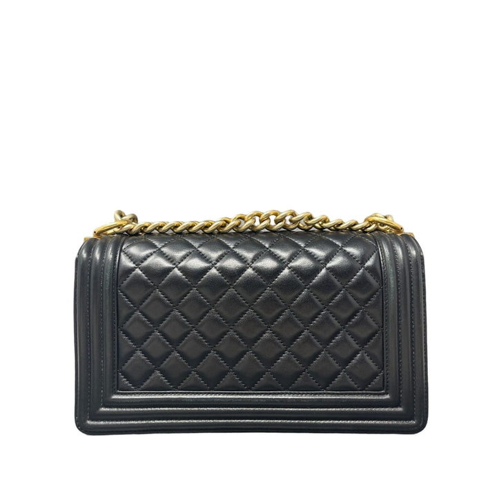 Top Quality Chanel Top Quality Chanel Boy New Bag Quilted Lambskin Old Medium - Black
