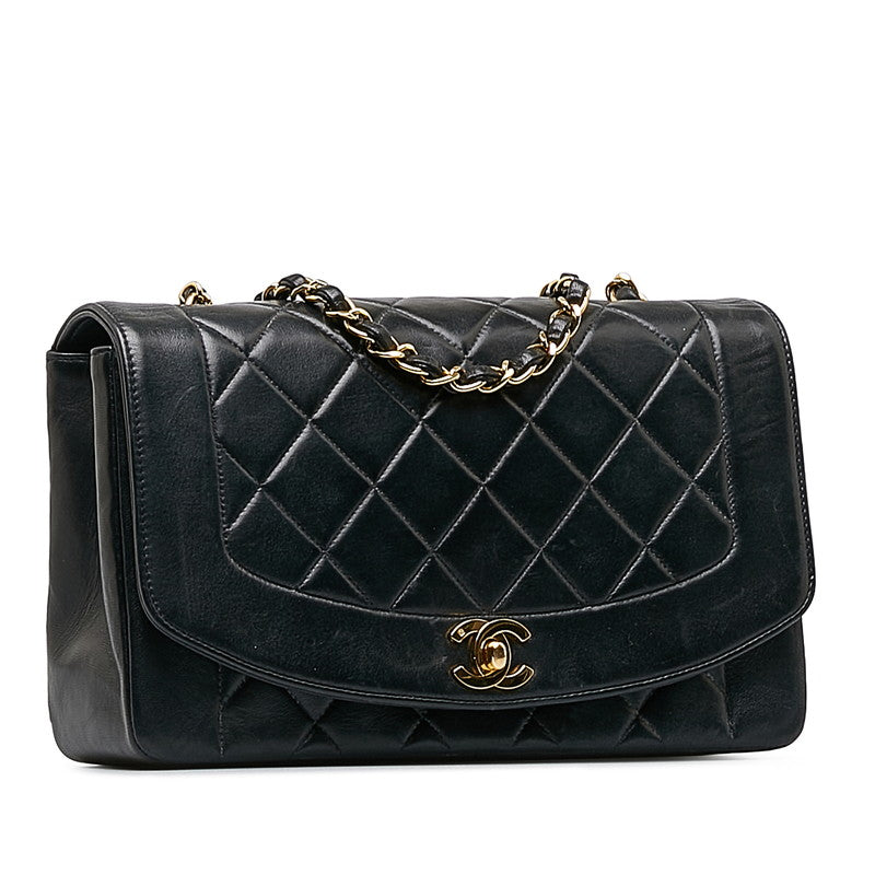 Top Quality Chanel Matrases Cocomark Diana 25 Chain houlder Bag Black Leather  Chanel