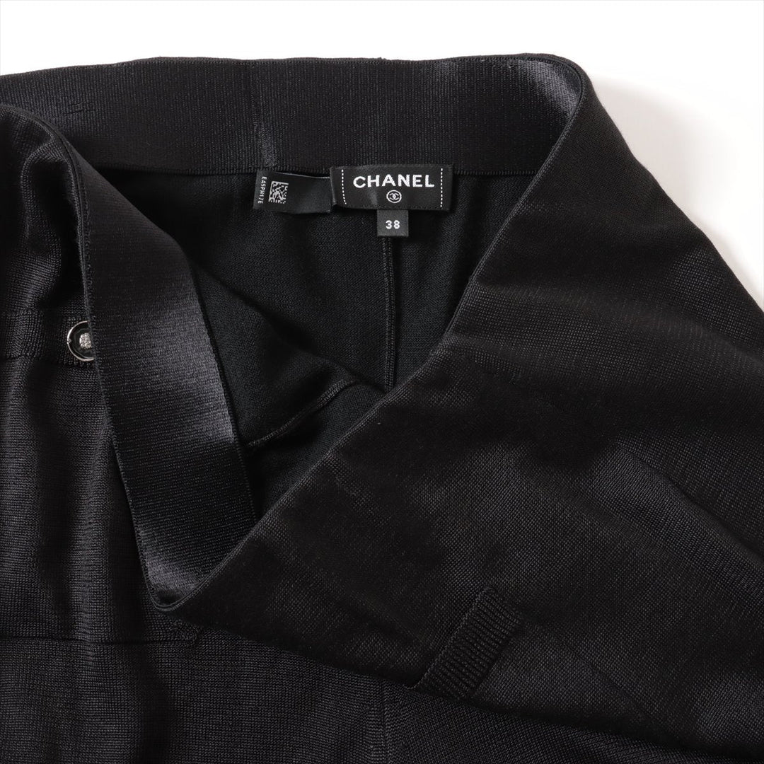 Top Quality Chanel P75 Casimir X Silk Pants 38  Black Ladies