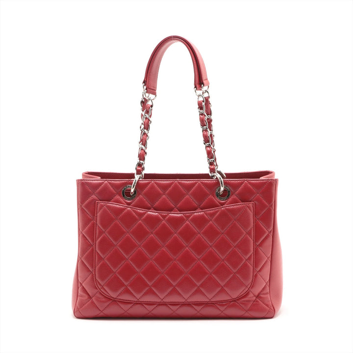 Top Quality Chanel GST Caviar S Tote Top Bag Red Silver Gold  17th