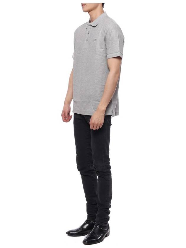 Burberry Men's Monogram Logo Polo Shirt Grey