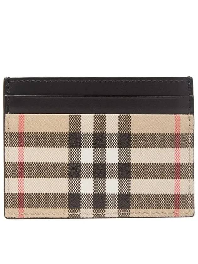 Burberry Men's Vintage Check Card Wallet Beige