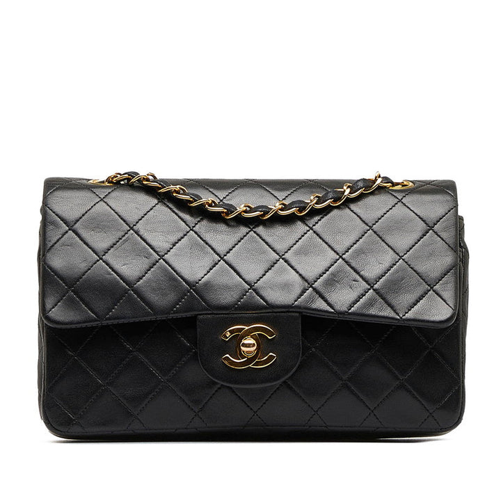 Top Quality Chanel Mattress 23 Double Flat Gold  Chain houlder Bag Black  S  Chanel