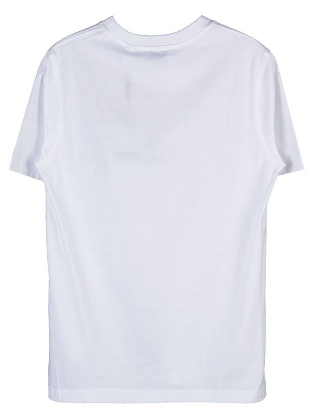 Burberry Logo Applique Cotton Short Sleeve T-Shirt White