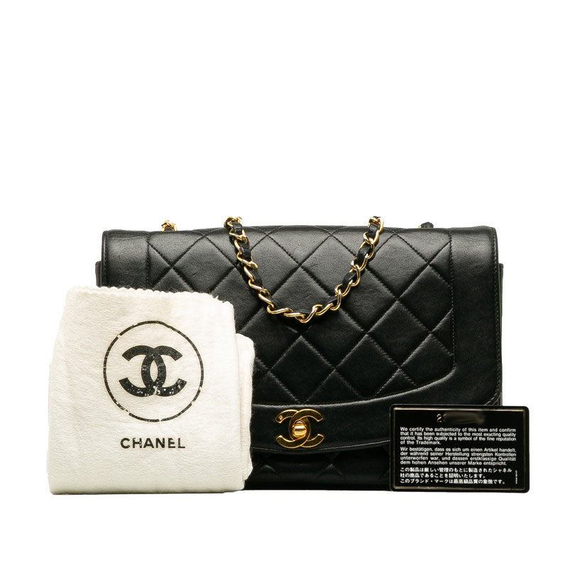 Top Quality Chanel Diana Flap Medium in Lambskin Black