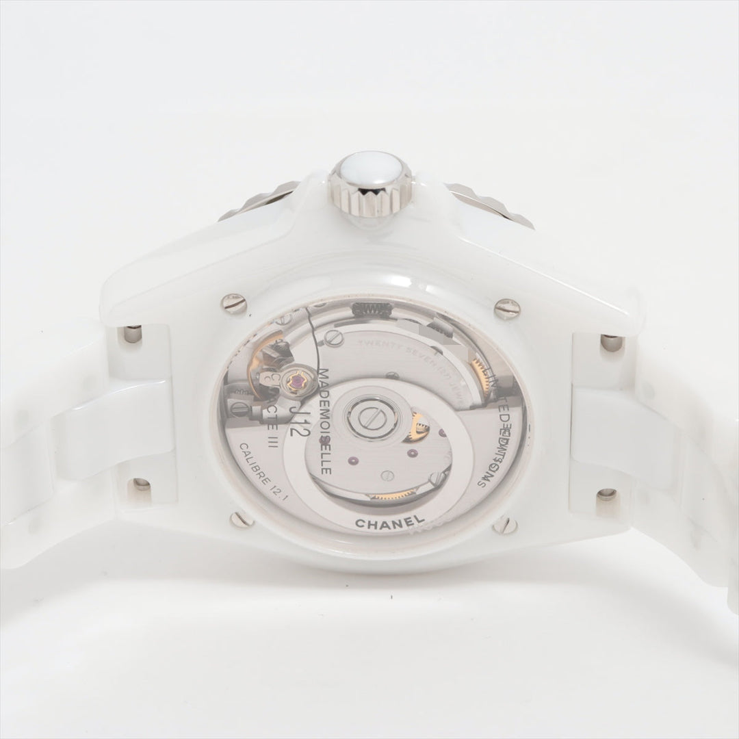 Top Quality Chanel J12 Mademoiselle Rapauza H7481 SSCE AT White Writing Panerai