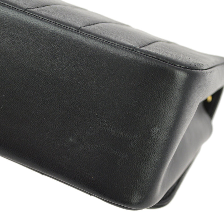 Top Quality Chanel Black Lambskin Mademoiselle Straight Flap Shoulder Bag