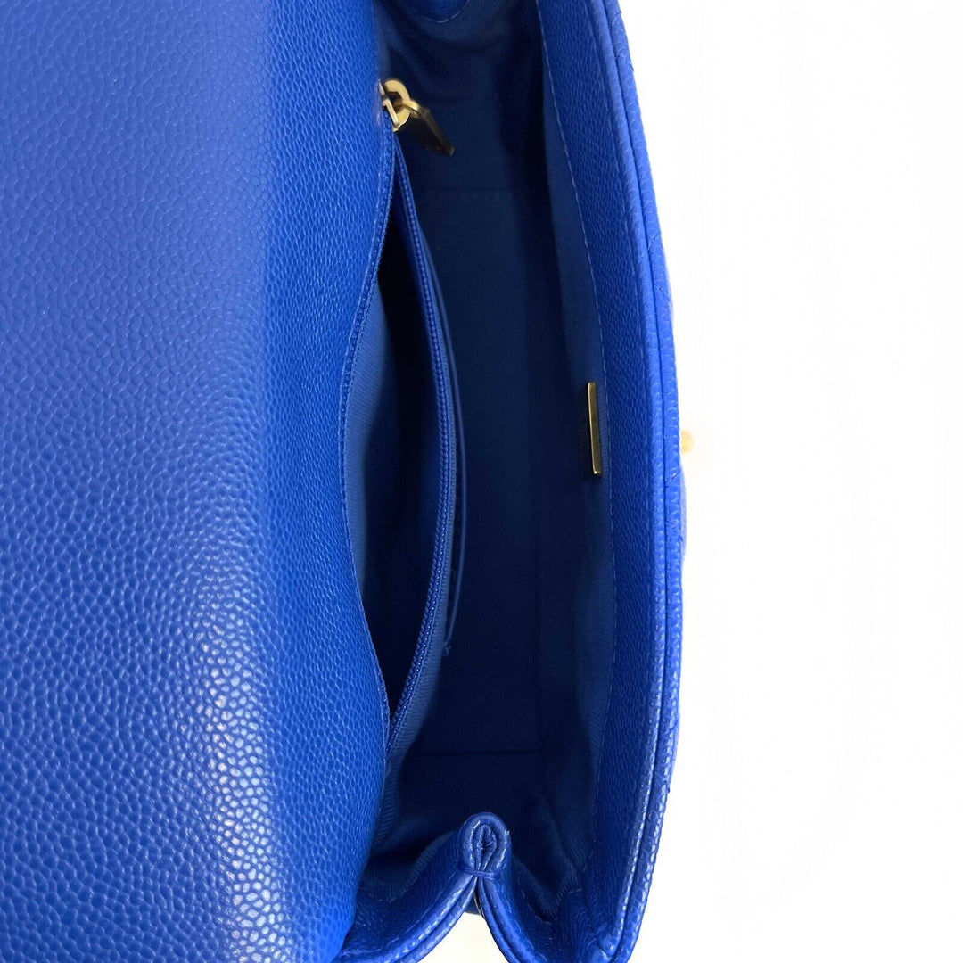 Chanel Mini Chain Around Multi Chain Full New Bag Quilted Caviar 22B Blue