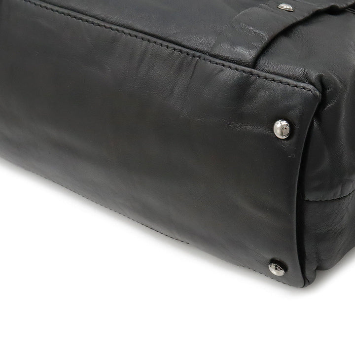 Top Quality Chanel Top Quality Chanel 2.55 Mattress  Bag Handbag Turn-Lock Leather Black Black Silver Gold