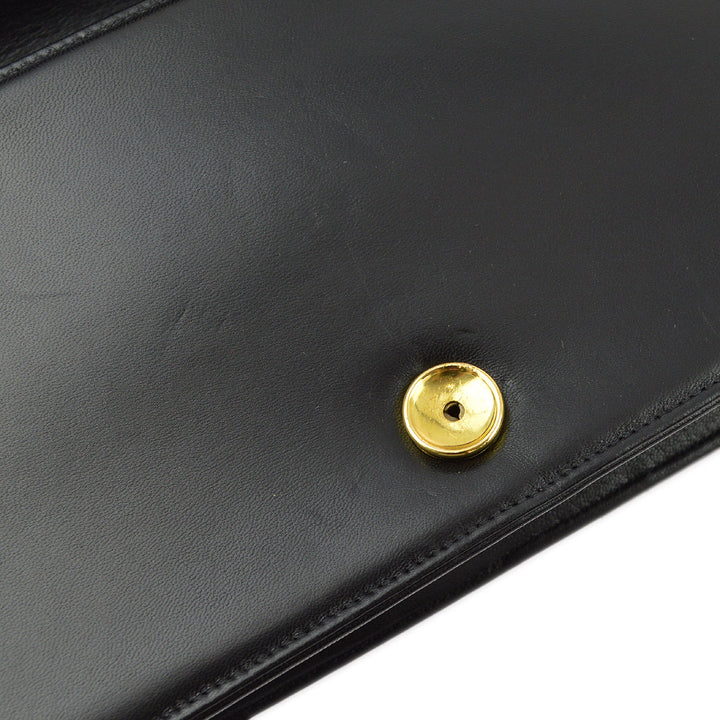 Top Quality Chanel Black Lambskin Pushlock Small Full Flap Shoulder Bag