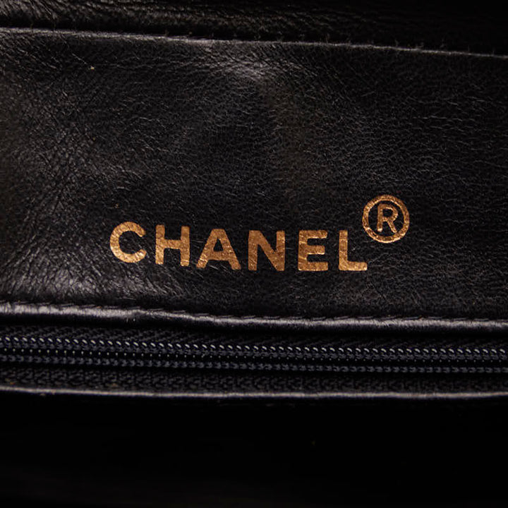 Top Quality Chanel Matrases Cocomark Tassel loping Shoulder Bag Black Leather  CHANEL