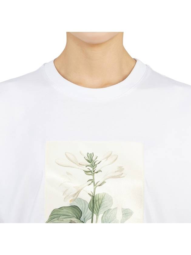 Burberry Botanical Sketch Cotton Overfit Short Sleeve T-Shirt White